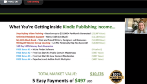 Kinfle Publishing Income. What You Get